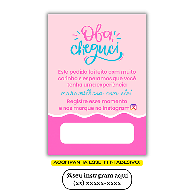 Nº 17 - 100 Mini Panfleto + 100 Mini Adesivos c/ Instagram e Celular