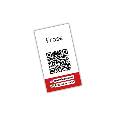 50 Adesivos Lacre 9x5cm - Frase, QRCODE , Instagram