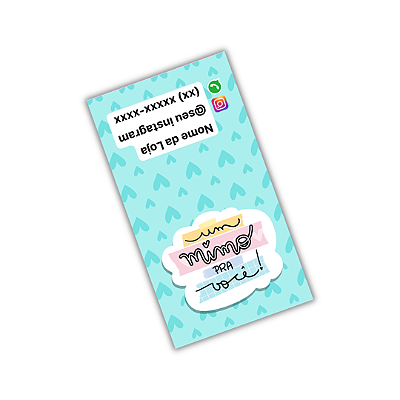 50 Adesivos Lacre 9x5cm - Um Mimo Pra Você (azul)