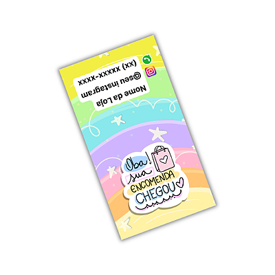 50 Adesivos Lacre 9x5cm - Oba Sua Encomenda Chegou