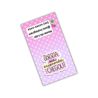 50 Adesivos Lacre 9x5cm - Sorria Sua Encomenda Chegou