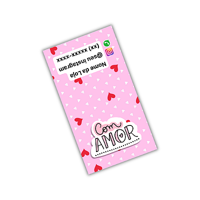 50 Adesivos Lacre 9x5cm - Com Amor