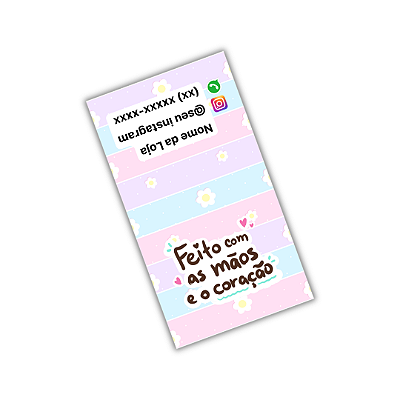 50 Adesivos Lacre 9x5cm - Feito As Mãos e o Coração