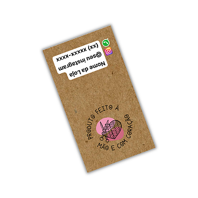 50 Adesivos Lacre 9x5cm - Produto Feito à Mão e Com Coração