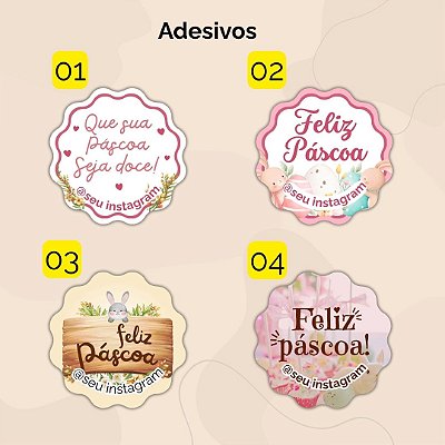 Kit Páscoa Profissional – 120 Adesivos + 100 Tags + 100 Mini Panfletos