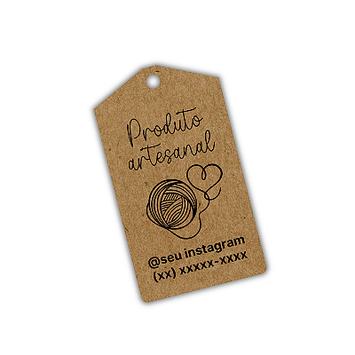 100 Tags Kraft - Produto Artesanal