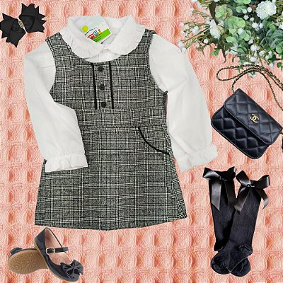 CONJUNTO VESTIDO + CAMISA DIANA 2139 - TAMANHOS P AO 3
