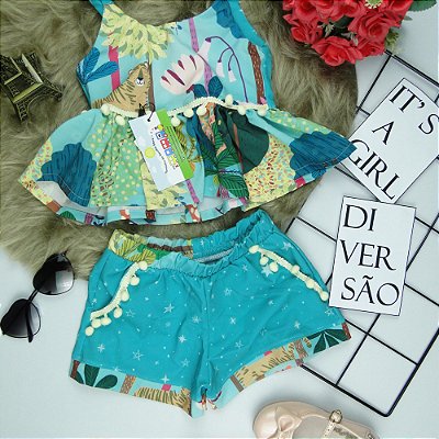 CONJUNTO LHAMA ABACAXI - TAMANHO 1 ao 8
