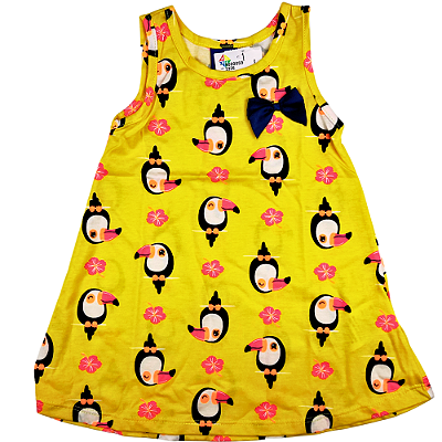 VESTIDO PIPA BY KYLY AMARELO TUCANO TAM 1 AO 8
