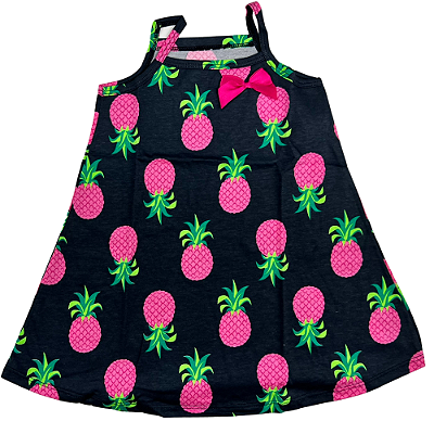 VESTIDO PIPA BY KYLY PRETO ABACAXI  TAM 1 AO 8