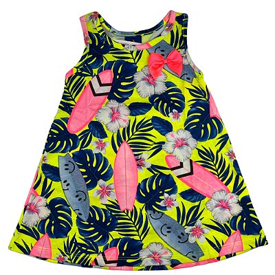 VESTIDO PIPA BY KYLY AMARELO FLORES TAM 1 AO 8