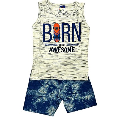 CONJ MASC REGATA PIPA BY KYLY BORNE TO BE AWESOME AZUL
