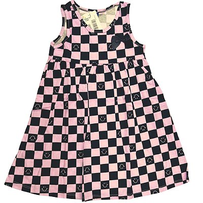 VESTIDO PIPA BY KYLY ROSA CLARO QUADRICULADO