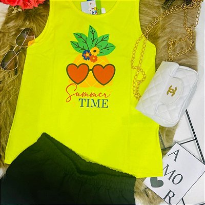 CONJ FEM PIPA BY KYLY SUMER TIME AMARELO NEON