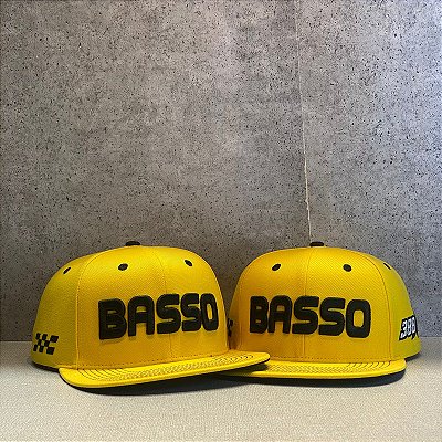 Boné Basso 388 Amarelo Aba Reta