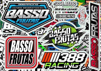 Cartela de Adesivos Modelo 16