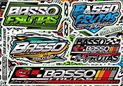 Cartela de Adesivos Modelo 17