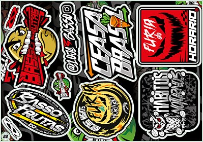 Cartela de Adesivos Modelo 22