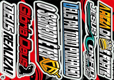 Cartela de Adesivos Modelo 25