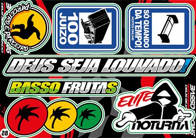 Cartela de Adesivos Modelo 28