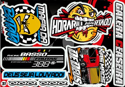 Cartela de Adesivos Modelo 31
