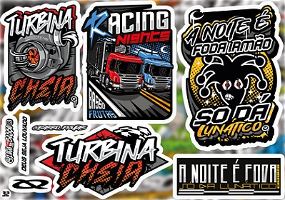 Cartela de Adesivos Modelo 32