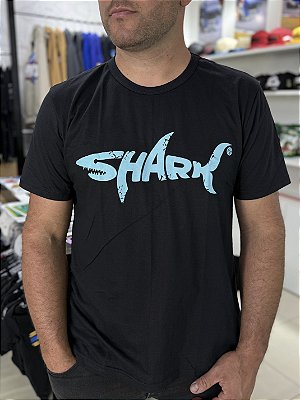 Camiseta Shark - Tubarão de Ouro - Logo Azul