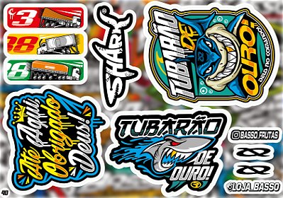 Cartela de Adesivos Modelo 40