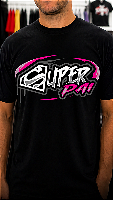 Camiseta Super Pai - Rosa