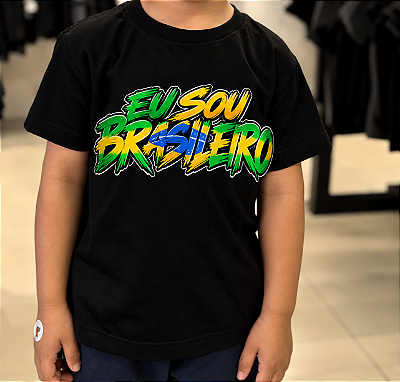 Camiseta Infantil Brasil - Pzinha Amarela