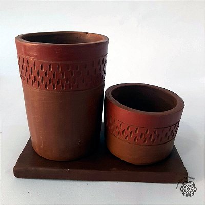 ARTESANATO CERÂMICO KIT PARA ESCRITÓRIO