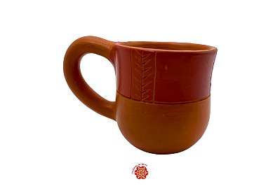 DUPLICADO - ARTESANATO CERÂMICO CANECA VERMELHA