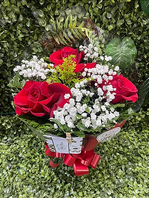 Buquê com 3 Rosas Importadas