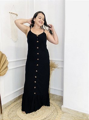 Vestido Longo Botões