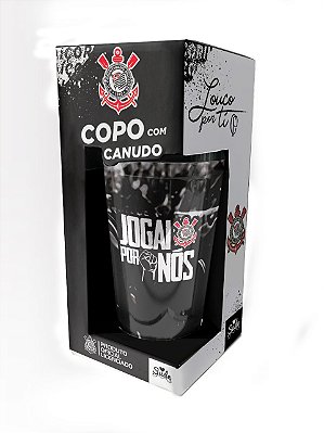 Copo Canudo Do Corinthians 450 mL Produto Oficial Licenciado Presente para Corinthiano