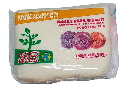 Massa para Biscuit Inkway Natural 900g Artesanato Não Tóxica