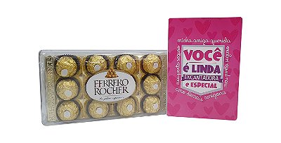 Kit De Presente Para Amiga Chocolate Ferrero Rocher + Cartão