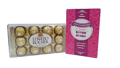 Kit De Presente Para Amiga Chocolate Ferrero Rocher + Cartão