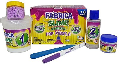 Fabrica De Slime Kimeleka Pop Purple Acrilex - Artkids