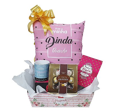 Presente Para Madrinha Almofada Caneca + Chocolate Ferrero Collection