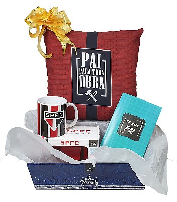 Presente Dia dos Pais Para Pai São Paulino Kit do São Paulo Caneca Almofada e Cartão