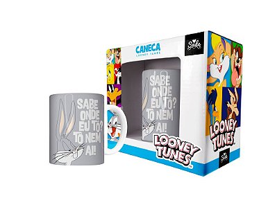 Caneca do Pernalonga Looney Tunes Porcelana 330 mL Presente Tô Nem Ai!