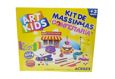 Kit De Massinhas Confeitaria Acrilex Art Kids 500g Crianças