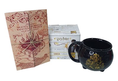 Kit Caneca 3D e Cartão Harry Potter Hogwarts Presente Geek Cor:Kit1