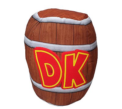 Almofada Geek Barril DK Jogo Donkey Kong 37x42 cm Presente