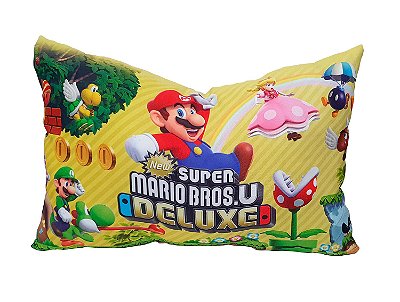 Almofada Gamer - Super Mario Bros Delux Nintendo 38x26 cm