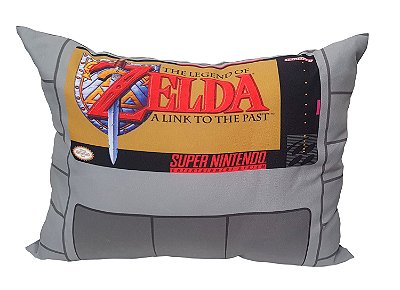Almofada Gamer - Cartucho Zelda Super Nintendo 38x26 cm