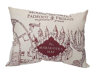 Almofada Harry Potter Mapa do Maroto 25x38 cm - Nerd Geek Presente