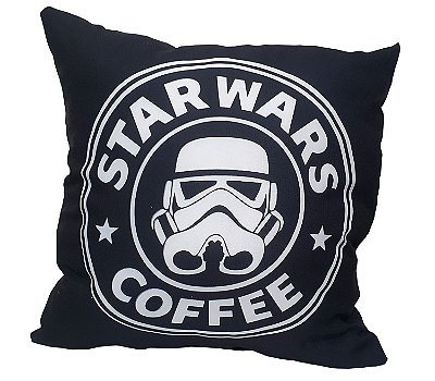 Almofada Nerd Geek Star Wars - Stormtrooper Coffee - 45x45 cm