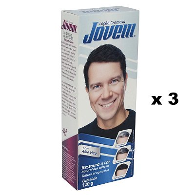 Kit com 3 Loção Jovem Cremosa 120ml - Unissex